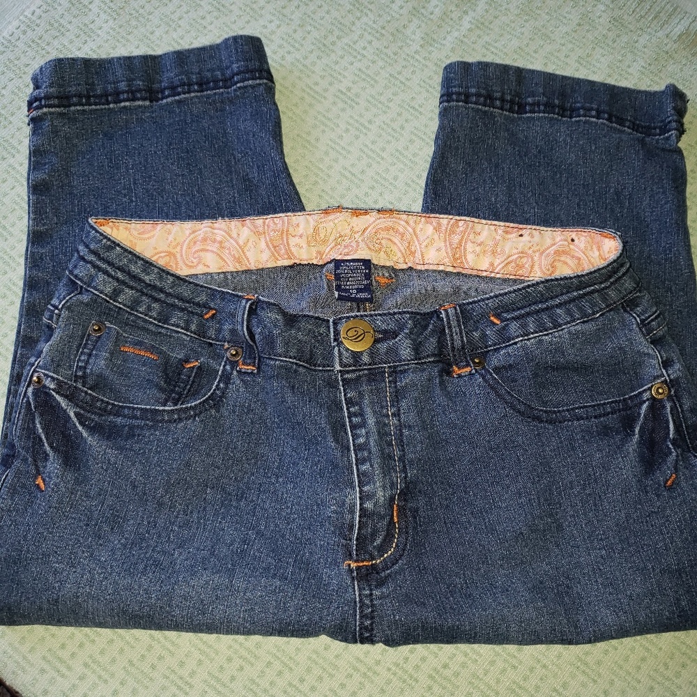 Duplex Capris Blue Jeans Size 10